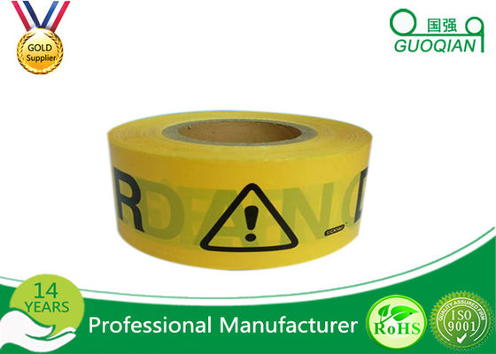 China Logotipo modificado para requisitos particulares impreso amarillo de la cinta amonestadora del pegamento PE para la precaución proveedor
