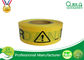 Logotipo modificado para requisitos particulares impreso amarillo de la cinta amonestadora del pegamento PE para la precaución proveedor